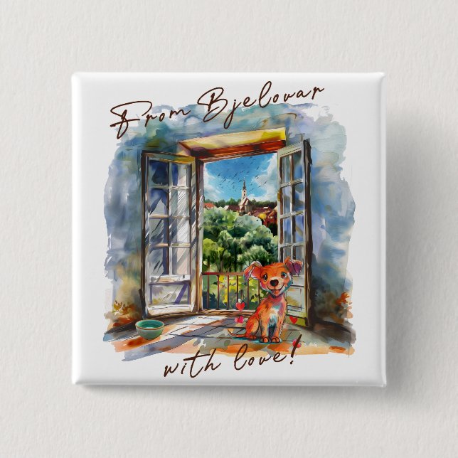 Badge Carré 5 Cm Bjelovar (Devant)