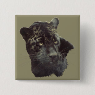 Badge Carré 5 Cm Black Jaguar