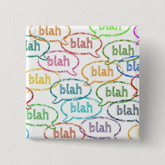 Badge Carré 5 Cm Blah blah blah boutons