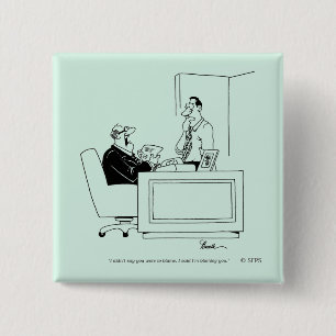 Badge Carré 5 Cm Blâme de bureau