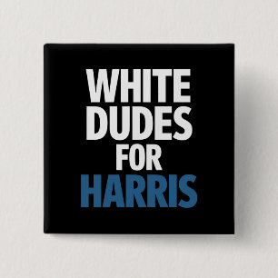 Badge Carré 5 Cm Blancs pour Harris Kamala Harris Élection 2024