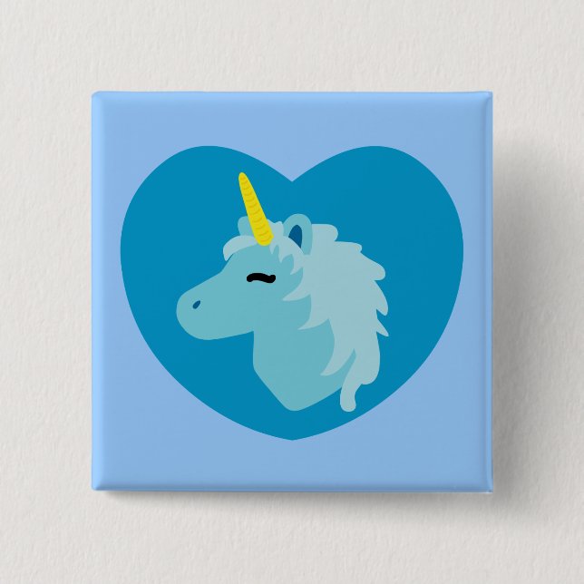 Badge Carré 5 Cm Bleu (Devant)