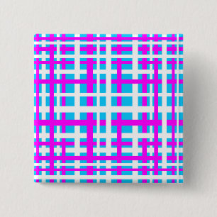 Badge Carré 5 Cm Bleu clair rose blanc