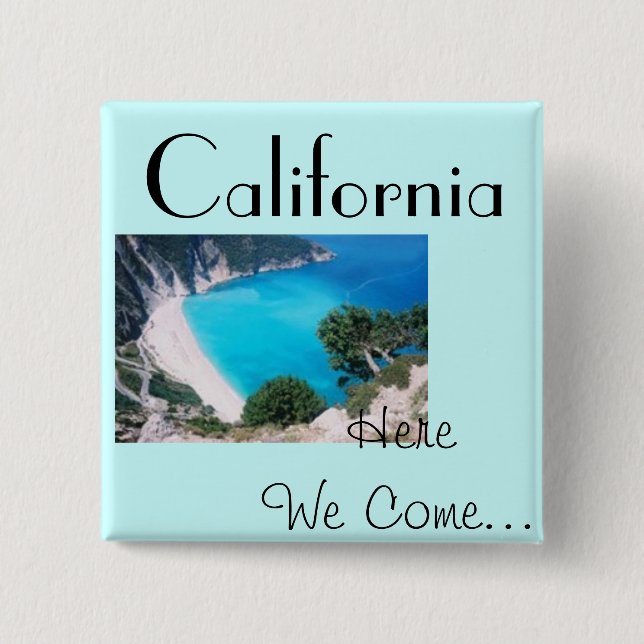 Badge Carré 5 Cm Bleu de Cali (Devant)