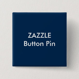 Badge Carré 5 Cm BLEU-FONCÉ vide de Pin de bouton de carré de