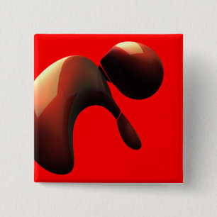 Badge Carré 5 Cm Blipbop dans le carré rouge