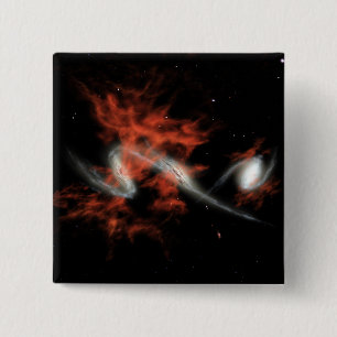 Badge Carré 5 Cm Blobs galactiques géants