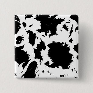 Badge Carré 5 Cm Blobs Noir Et Blanc