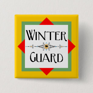 Badge Carré 5 Cm Bloc d'or de la Garde d'hiver