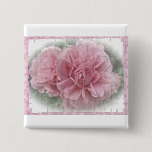 Badge Carré 5 Cm Blossoms des Roses Escalades roses