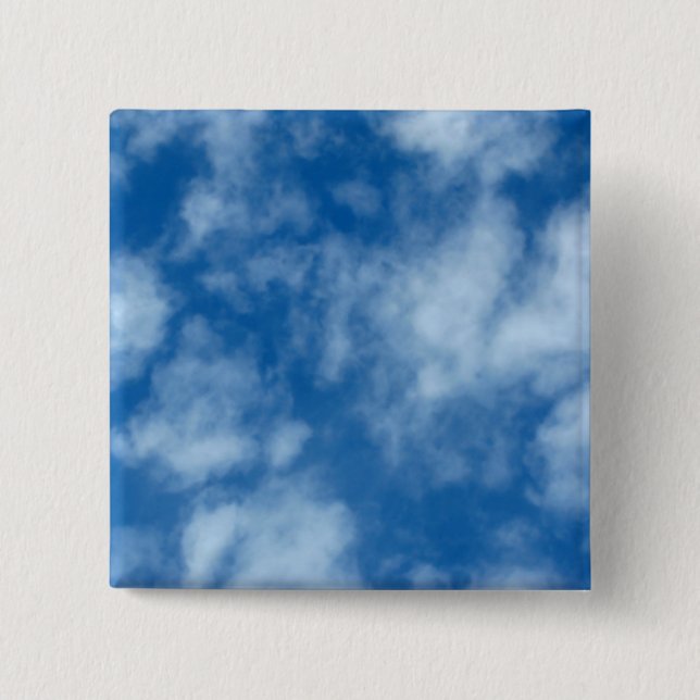 Badge Carré 5 Cm Blue Sky with Clouds Photo (Devant)