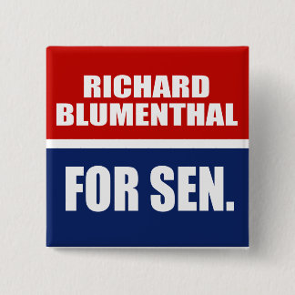 BADGE CARRÉ 5 CM BLUMENTHAL DE RICHARD POUR LE SÉNAT