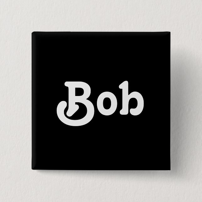 Badge Carré 5 Cm Bob bouton (Devant)