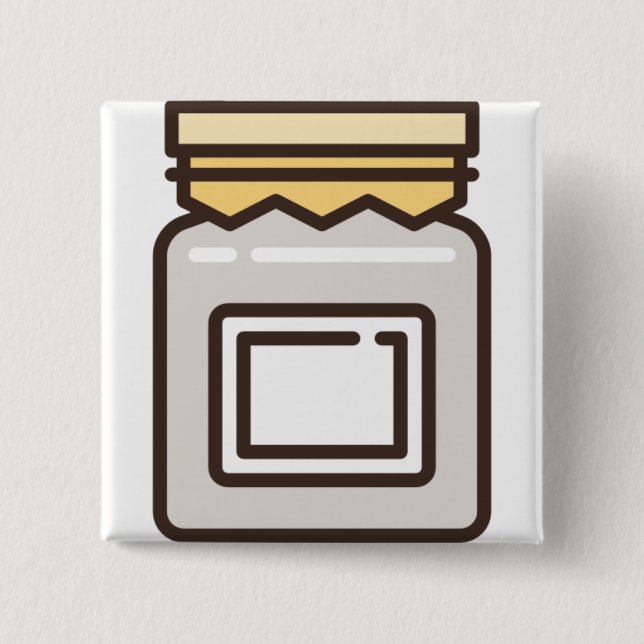 Badge Carré 5 Cm bocal (Devant)