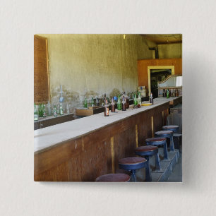 Badge Carré 5 Cm Bodie State Historic Park, Californie, États-Unis