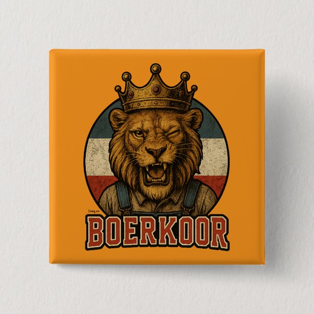 Badge Carré 5 Cm Boerkoor – Voix du cœur paysan (Devant)