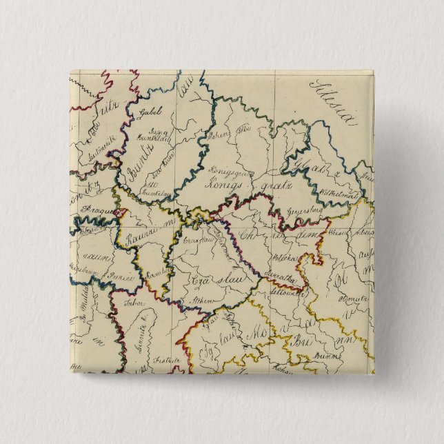 Badge Carré 5 Cm Bohême, Moravie, Silésie autrichienne (Devant)