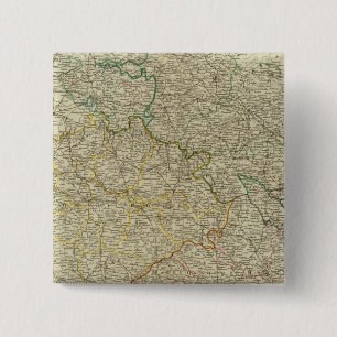 Badge Carré 5 Cm Bohême, Silésie, Moravie, Lusace