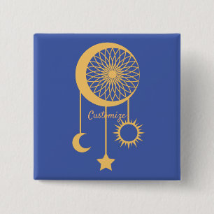 Badge Carré 5 Cm Bohemian Dream Catcher Thunder_Cove
