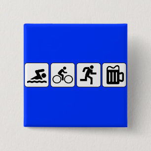 Badge Carré 5 Cm Boisson de course de vélo de bain