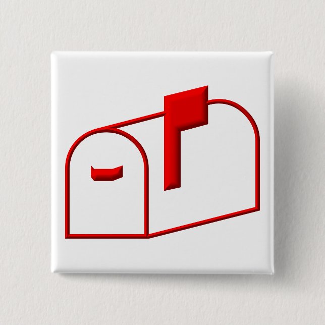 Badge Carré 5 Cm Boîte aux lettres (Devant)