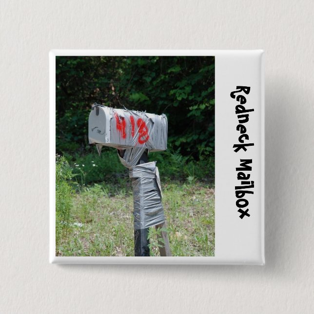 Badge Carré 5 Cm Boîte aux lettres de plouc (Devant)