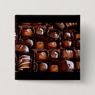 Badge Carré 5 Cm Boîte de chocolats, bonbons au chocolat à