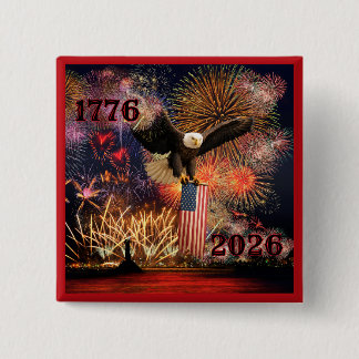 Badge Carré 5 Cm Bold 1776 - 2026 America's 250th Anniversary
