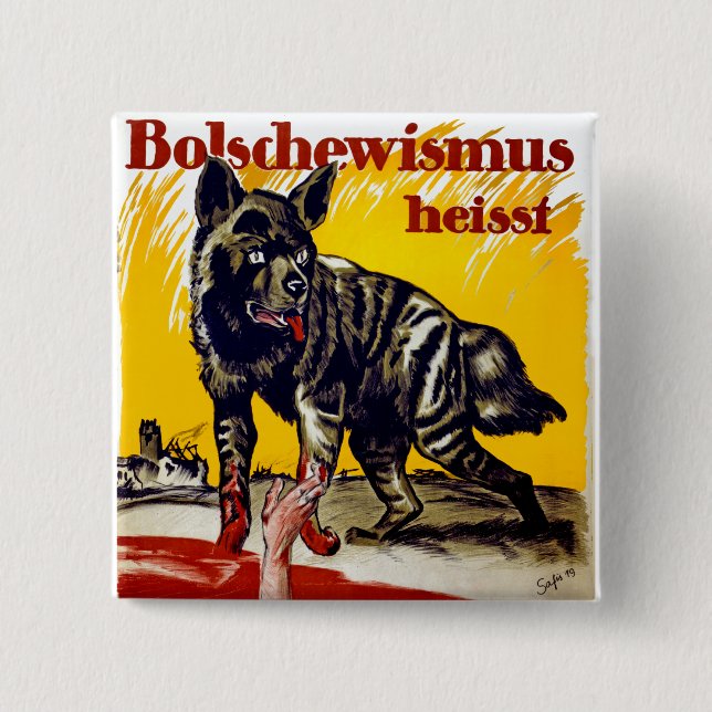 Badge Carré 5 Cm Bolschewismus Heisst (Devant)