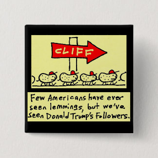 Badge Carré 5 Cm Bombastus Lemmings Bouton