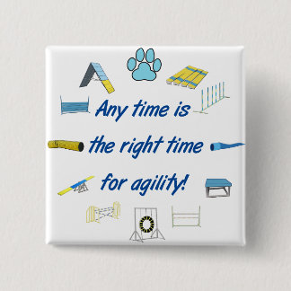Badge Carré 5 Cm Bon moment pour l'agilité