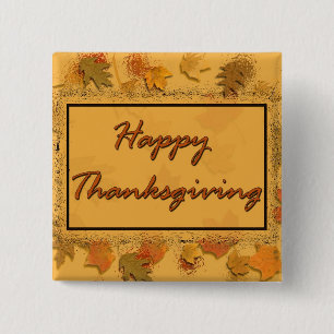 Badge Carré 5 Cm Bon thanksgiving