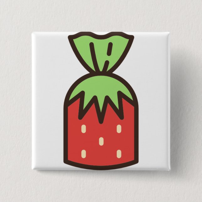 Badge Carré 5 Cm bonbon-4 (Devant)