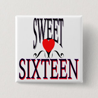 Badge Carré 5 Cm Bonbon vitesse de 16 anniversaires