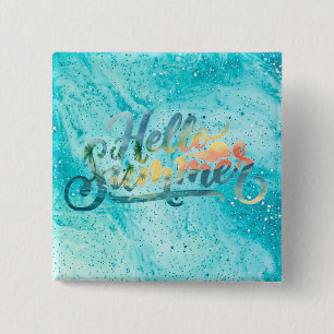 Badge Carré 5 Cm Bonjour l'été