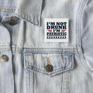 Badge Carré 5 Cm Bonne fête de l'indépendance 4 juillet drôle