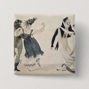 Badge Carré 5 Cm Bonne forme, no. 1 : La valse, bande dessinée