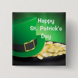 Badge Carré 5 Cm Bonne Saint Patrick's Day