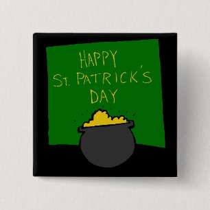 Badge Carré 5 Cm Bonne Saint Patrick's Day