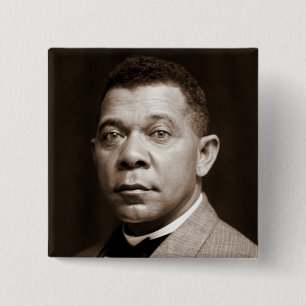 Badge Carré 5 Cm Booker T. Washington The Great Accommodator