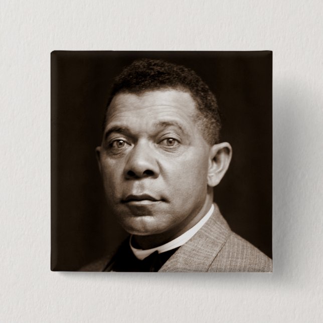 Badge Carré 5 Cm Booker T. Washington The Great Accommodator (Devant)