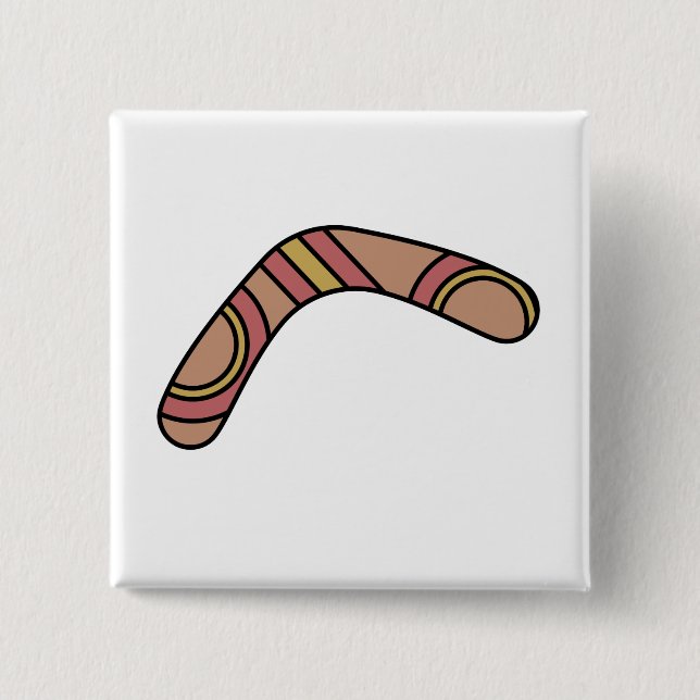 Badge Carré 5 Cm Boomerang (Devant)