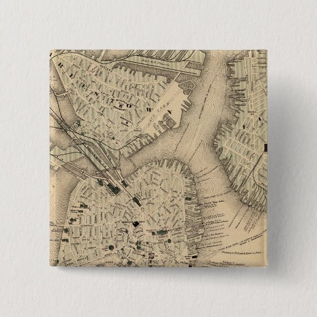 Badge Carré 5 Cm Boston 3 (Devant)