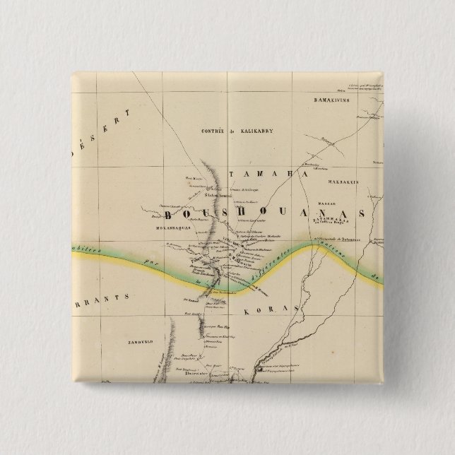 Badge Carré 5 Cm Botswana, Afrique du Sud 51 (Devant)