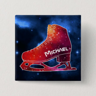 Badge Carré 5 Cm Botte de patinage artistique personnalisée dans l'