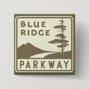 Badge Carré 5 Cm Bouclier Blue Ridge Parkway