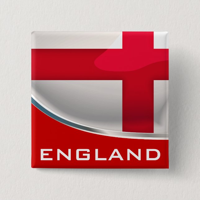 Badge Carré 5 Cm Bouclier d'Angleterre (Devant)