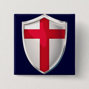 Badge Carré 5 Cm Bouclier d'Angleterre