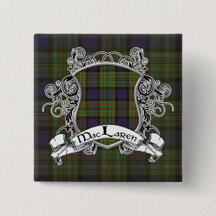 Badge Carré 5 Cm Bouclier de tartan de MacLaren