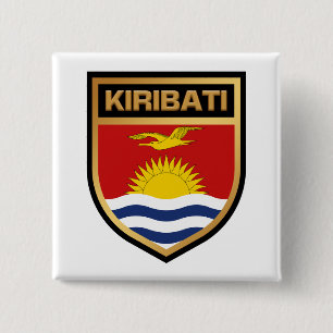 Badge Carré 5 Cm Bouclier indicateur Kiribati